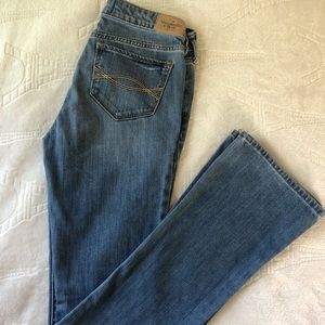 Mid rise boot cut jeans